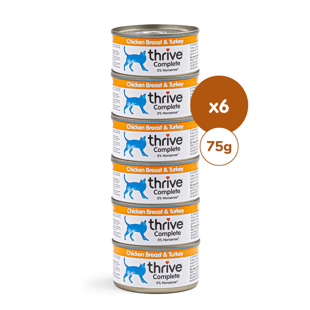 Thrive Gourmet-Töpfchen Hühnerbrust & Truthahn 12 x 75 g